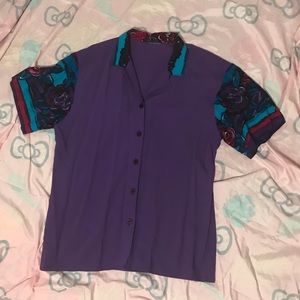 Vintage purple button up